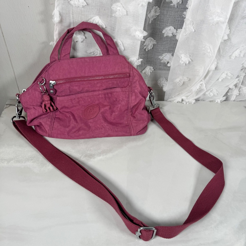 Kipling Rose Mauve Convertible Crossbody Bag Removable Strap Casual Lightweight